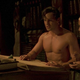 Just hanging out, doing some shirtless research.